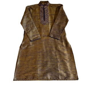 Parihan Ethnic Wear Men’s 40 Embroidered Sherwani Kurta Jacket Art Silk Formal